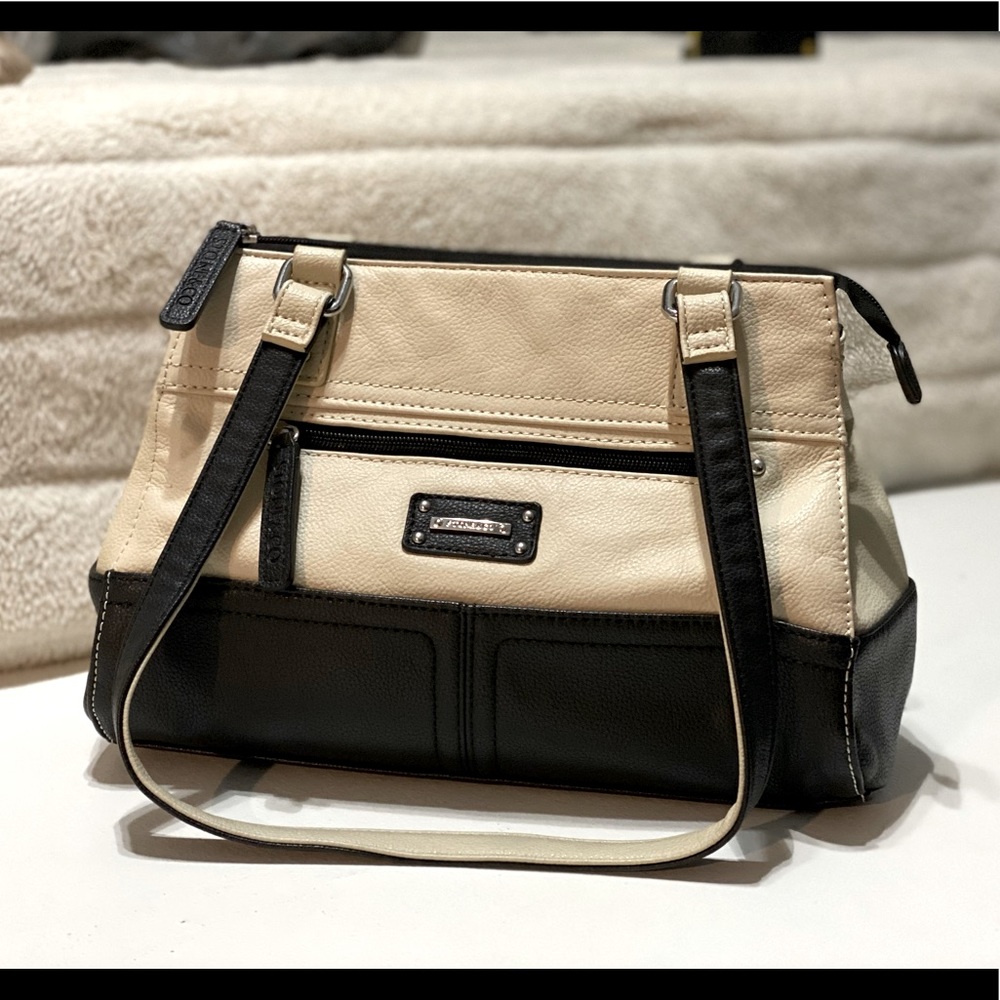 Stone & Co Black and Cream Handbag